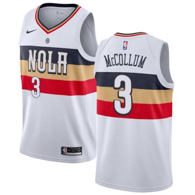 Nike New Orleans Pelicans #3 C.J. McCollum White Youth NBA Swingman Earned Edition Jersey